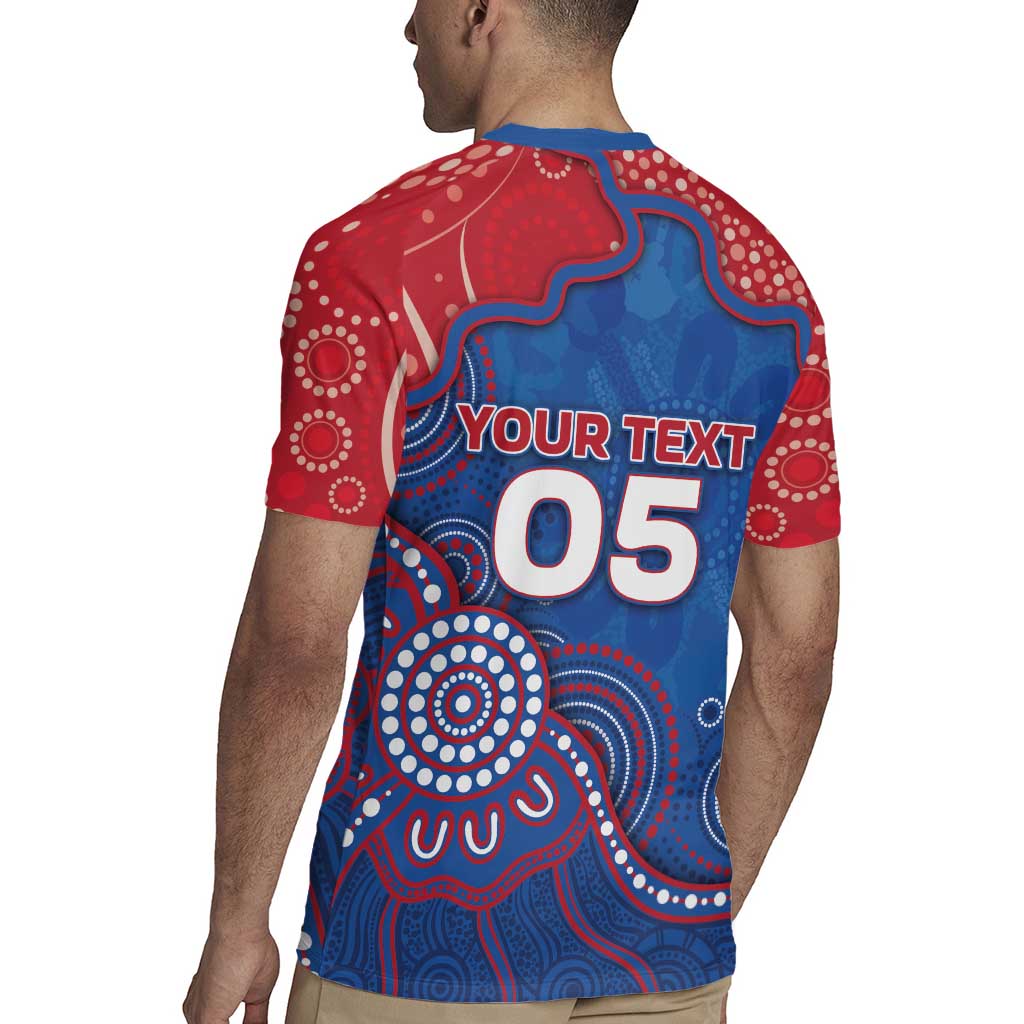 Custom Bulldogs Football Rugby Jersey Aboriginal Dot Art Pattern