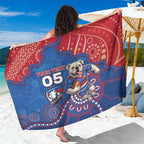 Custom Bulldogs Football Sarong Aboriginal Dot Art Pattern