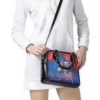 Custom Bulldogs Football Shoulder Handbag Aboriginal Dot Art Pattern