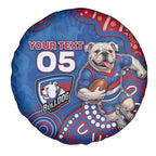 Custom Bulldogs Football Spare Tire Cover Aboriginal Dot Art Pattern