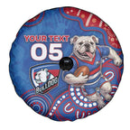 Custom Bulldogs Football Spare Tire Cover Aboriginal Dot Art Pattern
