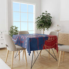 Custom Bulldogs Football Tablecloth Aboriginal Dot Art Pattern
