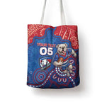 Custom Bulldogs Football Tote Bag Aboriginal Dot Art Pattern