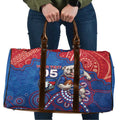 Custom Bulldogs Football Travel Bag Aboriginal Dot Art Pattern