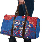 Custom Bulldogs Football Travel Bag Aboriginal Dot Art Pattern