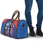 Custom Bulldogs Football Travel Bag Aboriginal Dot Art Pattern