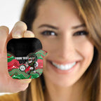 Custom Rabbitohs AirPods Case Rabbit Mascot With Aboriginal Indigenous