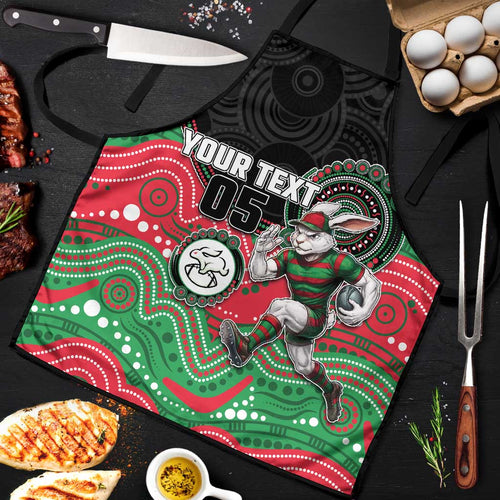 Custom Rabbitohs Apron Rabbit Mascot With Aboriginal Indigenous