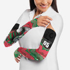 Custom Rabbitohs Arm Sleeves Rabbit Mascot With Aboriginal Indigenous