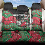 Custom Rabbitohs Back Car Seat Cover Rabbit Mascot With Aboriginal Indigenous