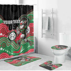 Custom Rabbitohs Bathroom Set Rabbit Mascot With Aboriginal Indigenous