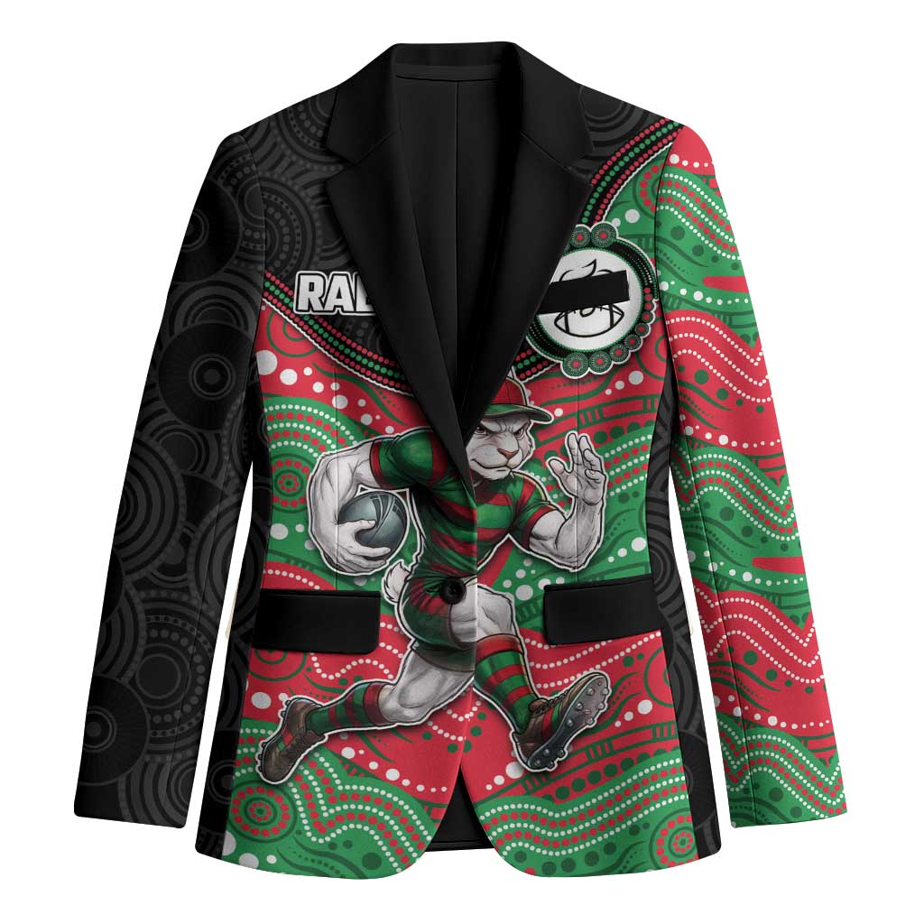Custom Rabbitohs Blazer Rabbit Mascot With Aboriginal Indigenous