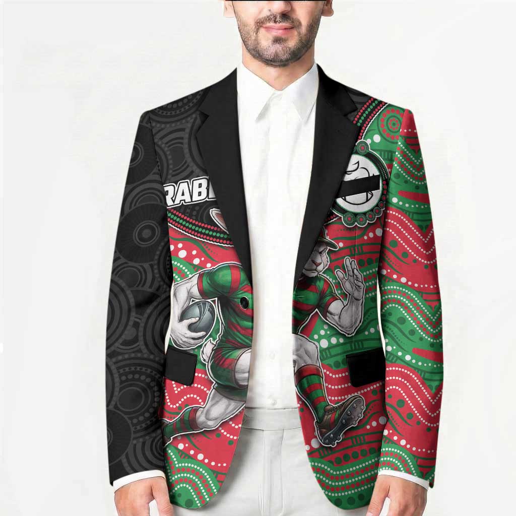 Custom Rabbitohs Blazer Rabbit Mascot With Aboriginal Indigenous