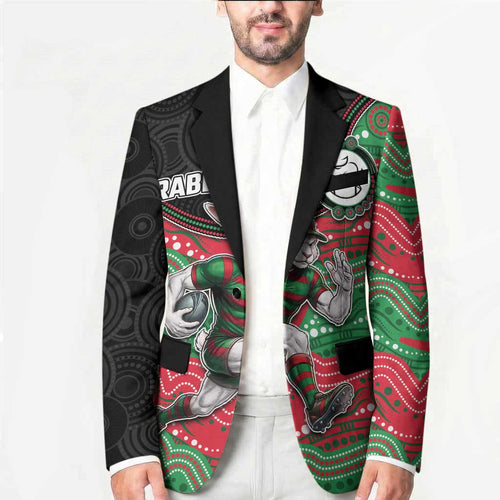 Custom Rabbitohs Blazer Rabbit Mascot With Aboriginal Indigenous