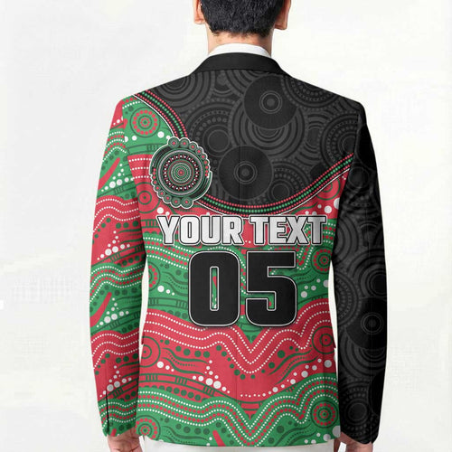 Custom Rabbitohs Blazer Rabbit Mascot With Aboriginal Indigenous