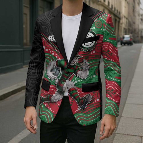 Custom Rabbitohs Blazer Rabbit Mascot With Aboriginal Indigenous