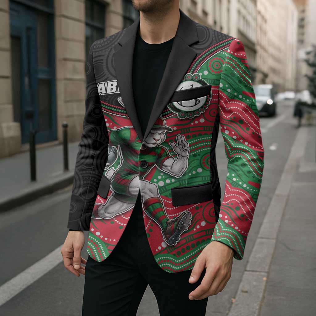 Custom Rabbitohs Blazer Rabbit Mascot With Aboriginal Indigenous