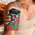 Custom Rabbitohs 4 in 1 Can Cooler Tumbler Rabbit Mascot With Aboriginal Indigenous