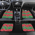 Custom Rabbitohs Car Mats Rabbit Mascot With Aboriginal Indigenous