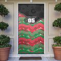 Custom Rabbitohs Door Cover Rabbit Mascot With Aboriginal Indigenous