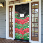Custom Rabbitohs Door Cover Rabbit Mascot With Aboriginal Indigenous