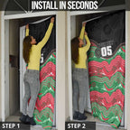 Custom Rabbitohs Door Cover Rabbit Mascot With Aboriginal Indigenous