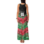 Custom Rabbitohs Family Matching Tank Maxi Dress and Hawaiian Shirt Rabbit Mascot With Aboriginal Indigenous