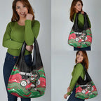 Custom Rabbitohs Grocery Bag Rabbit Mascot With Aboriginal Indigenous
