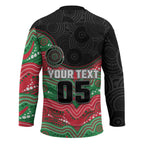 Custom Rabbitohs Hockey Jersey Rabbit Mascot With Aboriginal Indigenous