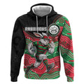 Custom Rabbitohs Hoodie Rabbit Mascot With Aboriginal Indigenous