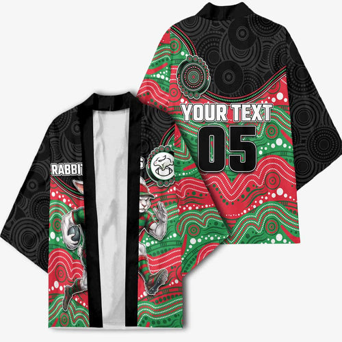 Custom Rabbitohs Kimono Rabbit Mascot With Aboriginal Indigenous