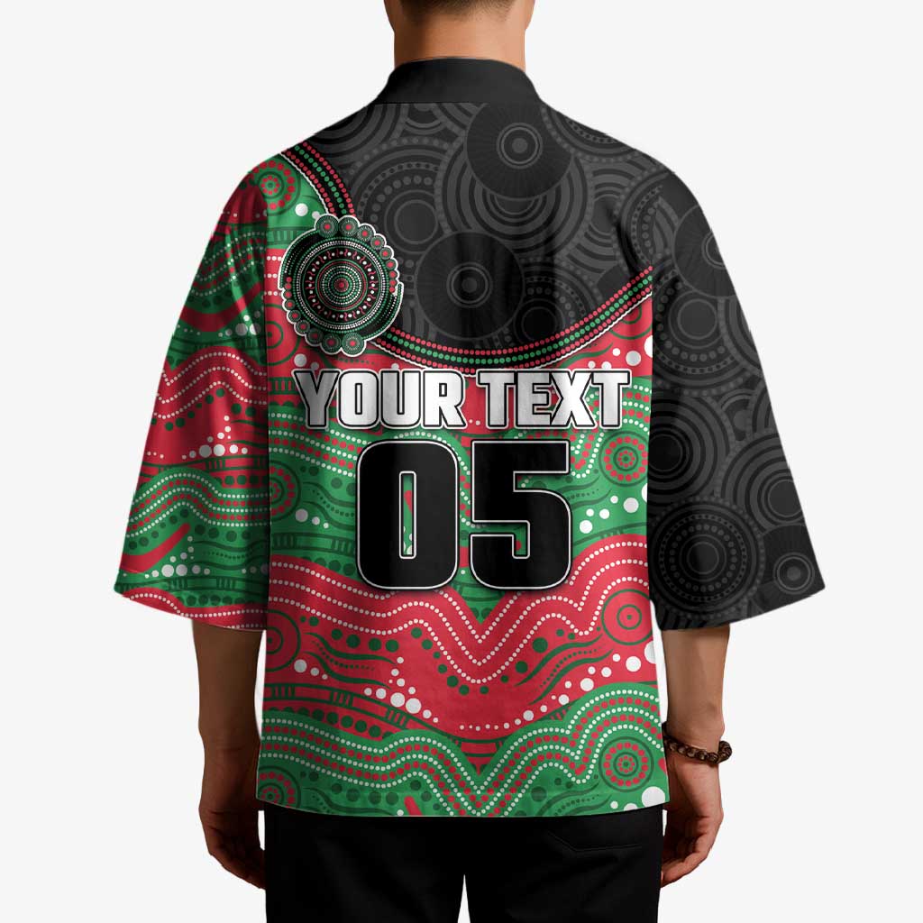 Custom Rabbitohs Kimono Rabbit Mascot With Aboriginal Indigenous