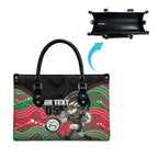 Custom Rabbitohs Leather Bag Rabbit Mascot With Aboriginal Indigenous