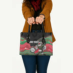 Custom Rabbitohs Leather Bag Rabbit Mascot With Aboriginal Indigenous
