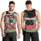 Custom Rabbitohs Men Tank Top Rabbit Mascot With Aboriginal Indigenous