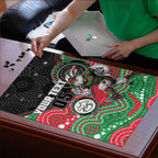 Custom Rabbitohs Puzzle Rabbit Mascot With Aboriginal Indigenous