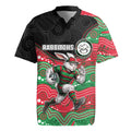 Custom Rabbitohs Rugby Jersey Rabbit Mascot With Aboriginal Indigenous