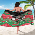 Custom Rabbitohs Sarong Rabbit Mascot With Aboriginal Indigenous