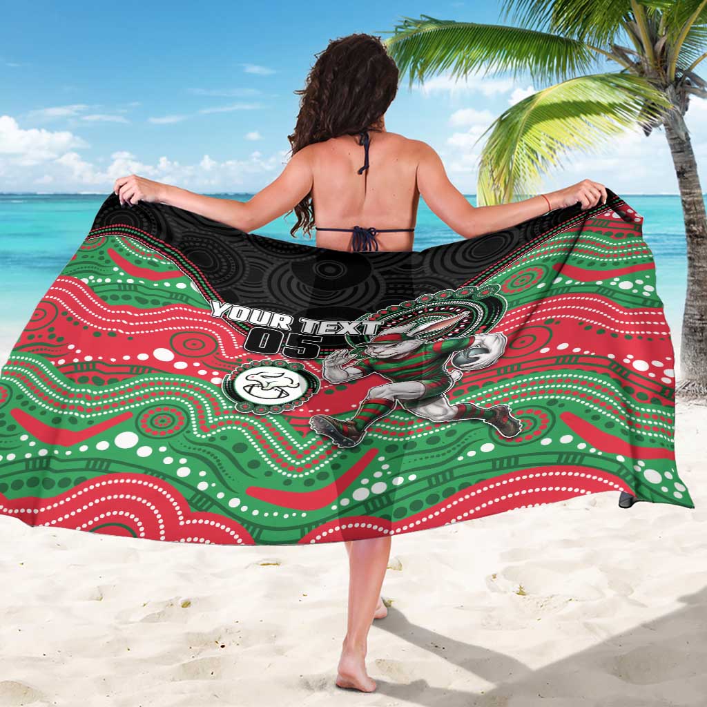 Custom Rabbitohs Sarong Rabbit Mascot With Aboriginal Indigenous