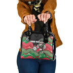 Custom Rabbitohs Shoulder Handbag Rabbit Mascot With Aboriginal Indigenous