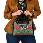 Custom Rabbitohs Shoulder Handbag Rabbit Mascot With Aboriginal Indigenous