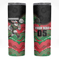 Custom Rabbitohs Skinny Tumbler Rabbit Mascot With Aboriginal Indigenous