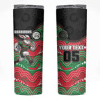 Custom Rabbitohs Skinny Tumbler Rabbit Mascot With Aboriginal Indigenous