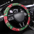Rabbitohs Steering Wheel Cover Rabbit Mascot With Aboriginal Indigenous
