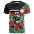 Custom Rabbitohs T Shirt Rabbit Mascot With Aboriginal Indigenous