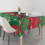 Custom Rabbitohs Tablecloth Rabbit Mascot With Aboriginal Indigenous