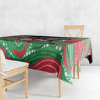 Custom Rabbitohs Tablecloth Rabbit Mascot With Aboriginal Indigenous
