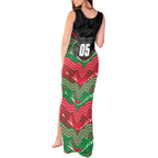 Custom Rabbitohs Tank Maxi Dress Rabbit Mascot With Aboriginal Indigenous