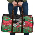 Custom Rabbitohs Travel Bag Rabbit Mascot With Aboriginal Indigenous