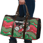 Custom Rabbitohs Travel Bag Rabbit Mascot With Aboriginal Indigenous